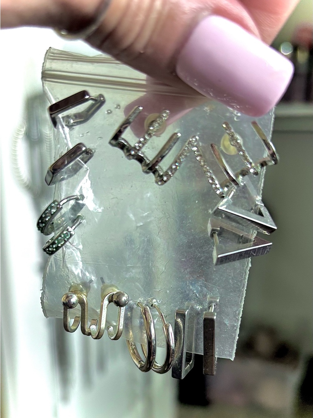 Silver Tone Mixed Earring Set - 7- Pair Accessory Collection
